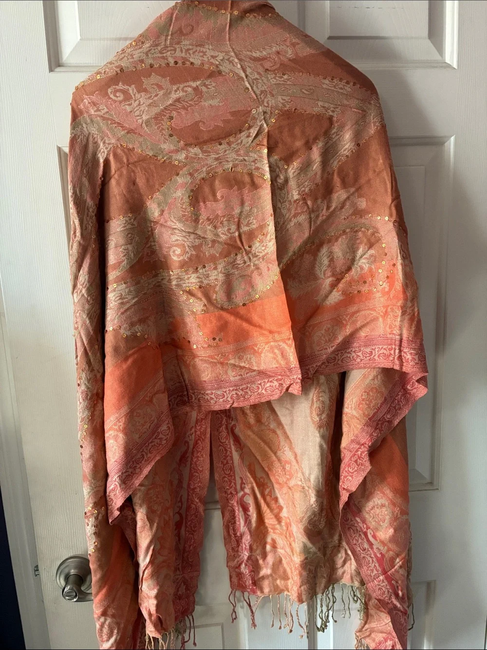 HANDMADE SILKBLEND SEQUINED PASHMINA